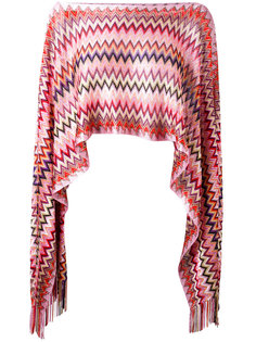 zig-zag cropped poncho top M Missoni