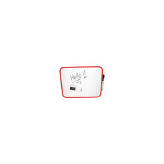 Магнитная маркерная доска с декор.рамками, цвет белый, 4 варианта цвета рамок,27,9 * 35,6 см, 1 шт+маркер-губка Alpino