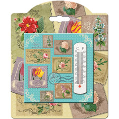 Термометр декоративный, жидкостный, бытовой в корпусе из доломитовой керамики, Феникс-Презент