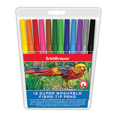 Фломастеры ArtBerry super washable, 12 цветов Erich Krause