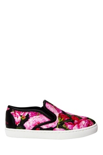 Слипоны из кожи и текстиля Dolce&Gabbana Children