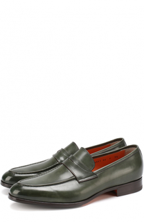 Кожаные пенни-лоферы Santoni