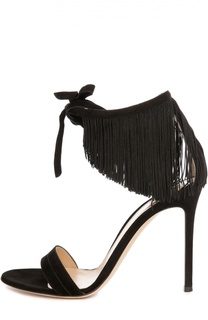 Бархатные босоножки Olivia на шпильке Gianvito Rossi