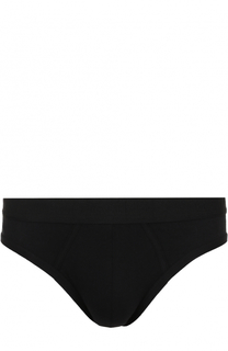 Комплект из двух хлопковых брифов с широкой резинкой Ermenegildo Zegna