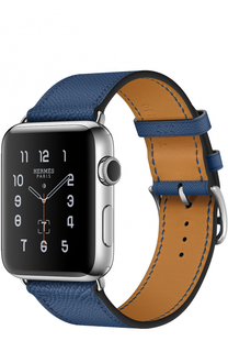 Apple Watch 42mm Stainless Steel Case Hermes Single Tour Epsom Leather Apple