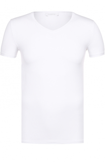 Футболка из вискозы с V-образным вырезом Ermenegildo Zegna