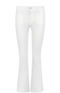 Укороченные расклешенные джинсы с фактурной отделкой Stella McCartney