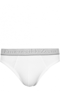 Комплект из двух хлопковых брифов с широкой резинкой Ermenegildo Zegna