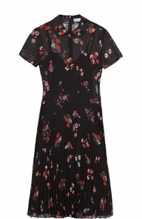 Платье-рубашка с плиссированной юбкой и цветочным принтом REDVALENTINO