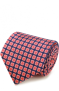 Шелковый галстук с узором Kiton