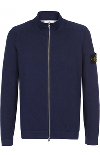 Хлопковый кардиган на молнии с воротником-стойкой Stone Island