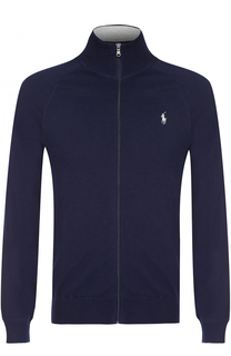 Хлопковый кардиган на молнии с воротником-стойкой Polo Ralph Lauren