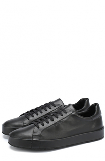 Кожаные кеды на шнуровке Jil Sander