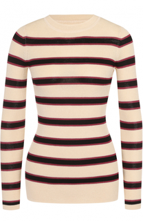 Облегающий пуловер в контрастную полоску с круглым вырезом Isabel Marant Etoile