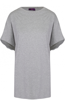 Удлиненная футболка свободного кроя с контрастной надписью на спинке Yohji Yamamoto