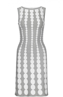 Обтягивающее платье с контрастным принтом Alaia