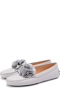 Кожаные мокасины с аппликацией Tod’s Tods