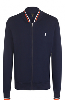 Хлопковая толстовка на молнии с контрастной отделкой Polo Ralph Lauren