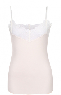Приталенный топ с кружевной вставкой Zimmerli