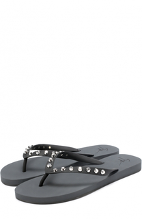 Резиновые шлепанцы с заклепками Giuseppe Zanotti Design