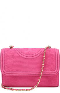 Сумка Fleming Snake Small с тиснением Tory Burch