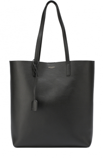 Кожаная сумка-шоппер с косметичкой Saint Laurent