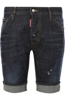 Джинсовые шорты с отворотами Dsquared2
