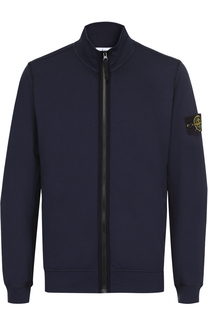 Хлопковая толстовка на молнии с воротником-стойкой Stone Island