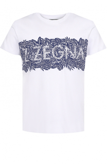 Хлопковая футболка с принтом Z Zegna