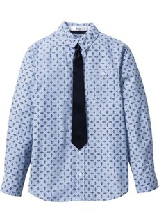 Рубашка с галстуком (белый/синий) Bonprix