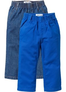 Джинсы (2 шт.) (темно-синий/нежно-бирюзовый) Bonprix