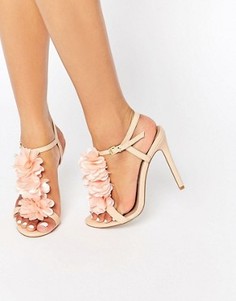 Босоножки на каблуке ASOS HIT IT OFF - Бежевый