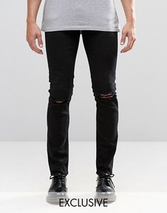Черные джинсы скинни с рваной отделкой Cheap Monday - Черный