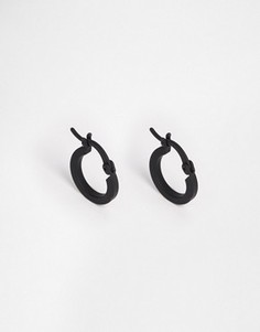 Серьги-кольца с резиновым покрытием ASOS - Черный