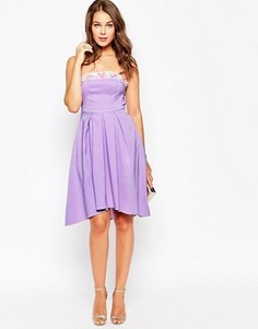 Расшитое бисером платье миди True Violet - Фиолетовый