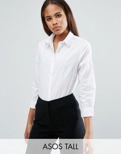 Белая рубашка с рукавами 3/4 ASOS TALL - Белый