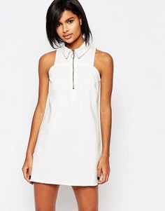 Джинсовое платье на молнии Vero Moda - Белый