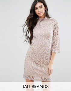 Кружевное платье с рукавами до локтя Vero Moda Tall - Кремовый