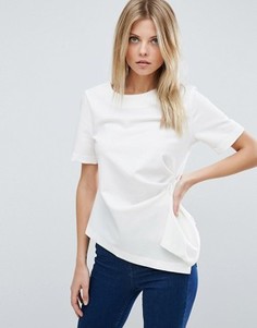 Структурированная футболка в стиле оригами ASOS - Белый