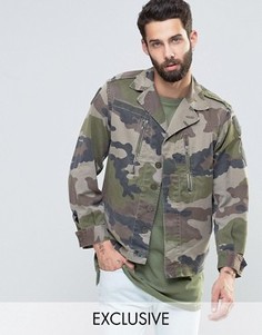 Куртка в стиле милитари с камуфляжным принтом Reclaimed Vintage Revived - Зеленый