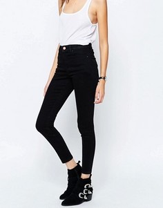 Черные джинсы скинни с завышенной талией ASOS Ridley - Черный