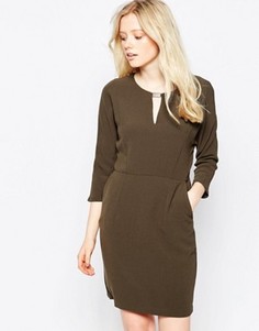 Цельнокройное платье с T-образным дизайном Vila - Зеленый