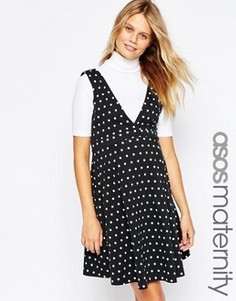Сарафан для беременных в горошек ASOS Maternity - Мульти
