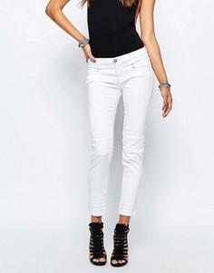 Байкерские джинсы с нашивками на коленках Replay Winaryde - Белый