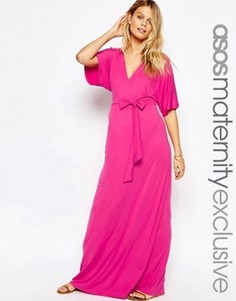 Платье-кимоно макси для беременных ASOS Maternity - Розовый