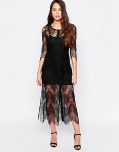 Кружевное платье-комбинация Goldie Karley - Черный