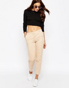 Фактурные брюки слим ASOS - Зеленый