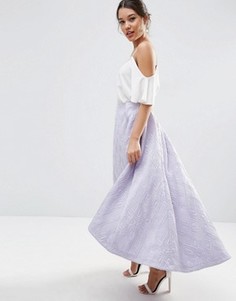 Жаккардовая юбка для выпускного ASOS - Фиолетовый