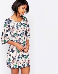 Цельнокройное платье с цветочным принтом и рукавами 3/4 Vila - Мульти