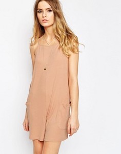 Свободный комбинезон в рубчик для дома ASOS - Розовый